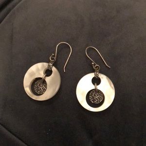 Silpada Silver and Mother of Pearl Earrings